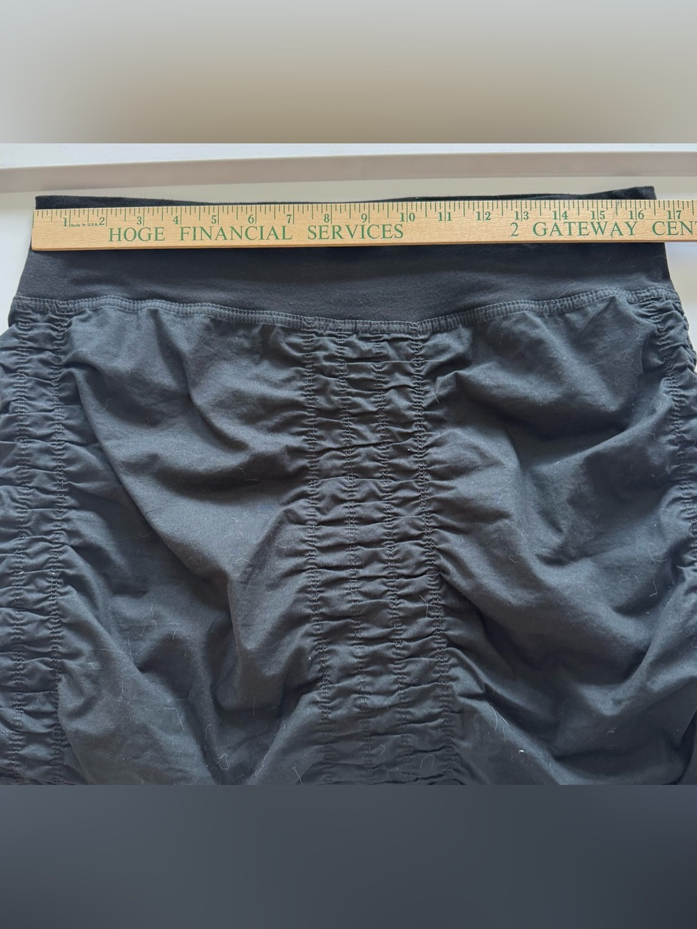 Wearables by XCVI The Trace Ruched Skirt Black Size L - Picture 10 of 12